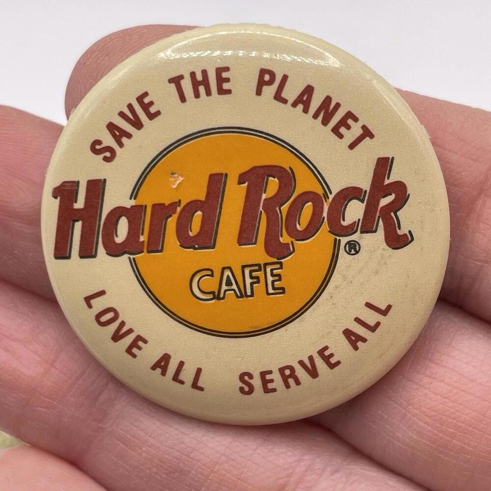 Vintage Hard Rock Cafe Pin Back Buttons LOT of 5 - Picture 4 of 7